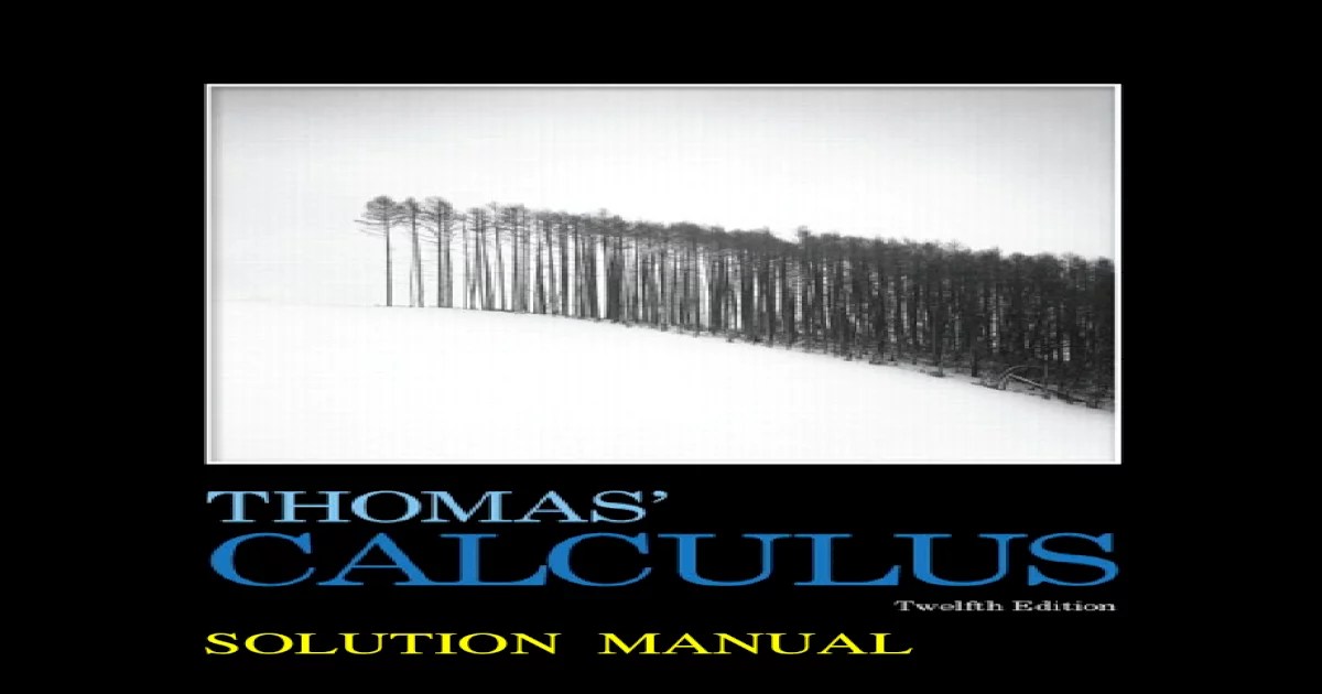 Thomas calculus 15th edition solutions pdf