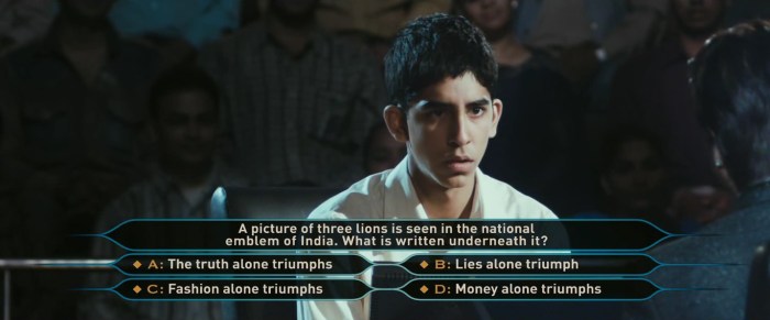 Slumdog millionaire film movie movies ser slum dog salim prem kumar jamal latika pelicula india millonario indian iconic malik quien