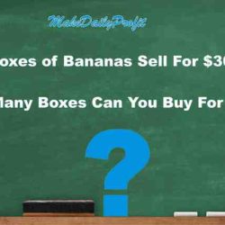 Five boxes of bananas sell for 30