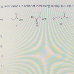 Rank the solutions below in order of increasing acidity.